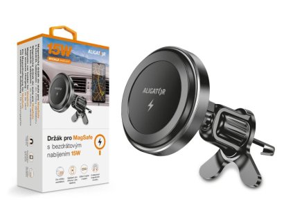 magneticky drzak do auta aligator pro magsafe s bezdratovym nabijenim 15w do ventilacni mrizky ien536562