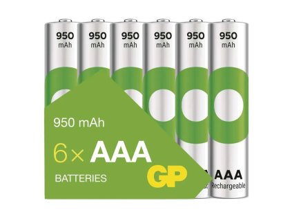 Nabíjecí baterie GP ReCyko 950 AAA (HR03), 6 ks