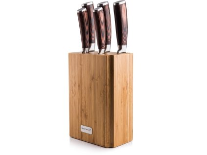G21 Sada nožů Gourmet Nature 5 ks + bambusový blok