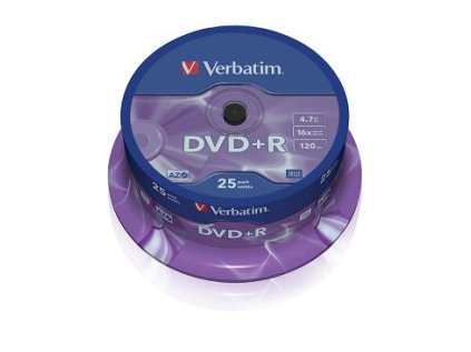 verbatim dvd r 16x 4 7gb 25 ks spindl ien44108