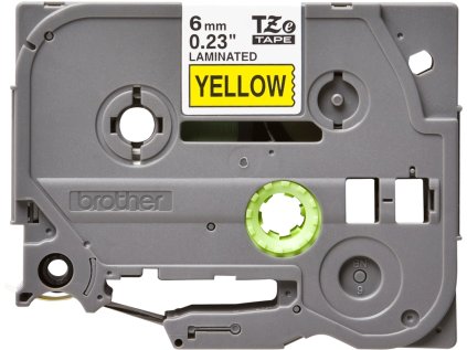 brother tz 611 zluta cerna 6mm laminovane ien57525