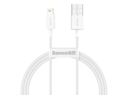 baseus superior series rychlonabijeci kabel usb lightning 2 4a 1m bila ien403990