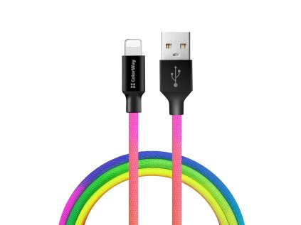 colorway usb 2 0 lightning kabel 1m 2 4a vicebarevny ien364706