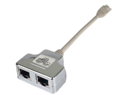 PremiumCord Modulární RJ45 distributor 2 porty paralelní zapojení