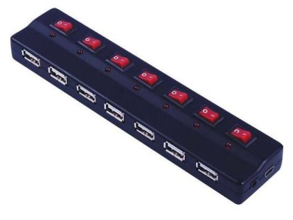 premiumcord usb 2 0 hub 7 portovy s ext napajenim a vypinaci portu ien108061