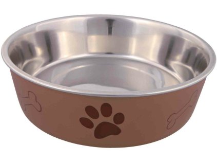 Trixie Miska nerez tlapka + kost Mix barev 1,4l 21cm