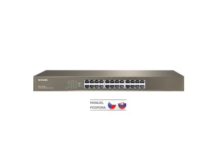 tenda teg1024g 24x gigabit switch fanless bez ventilatoru rackmount 19 ochrana proti prepeti ien407693
