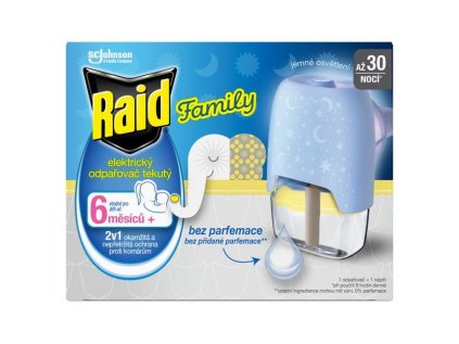raid family elektricky odparovac s tekutou naplni 21 ml strojek ien416095