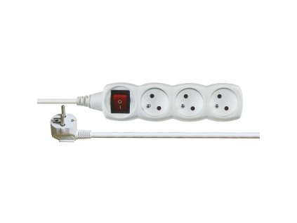 prodluzovaci kabel s vypinacem 3 zasuvky 7m bily ien295918