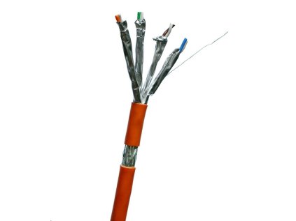DATACOM S/FTP drát CAT7 LSOH,Eca 500m cívka, plášť oranžový