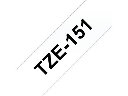 Brother TZ-151, průsvitná / černá 1 ks (24mm, lamin.)