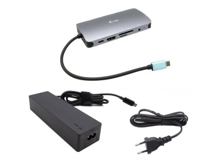 i tec usb c metal nano dock hdmi vga with lan power delivery 100 w zdroj 100w ien532386