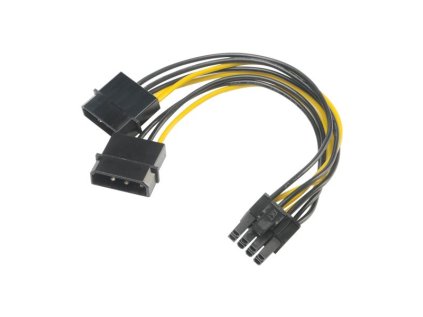 akasa redukce 4pin molex na 8pin pcie ak cbpw20 15 15cm ien432776