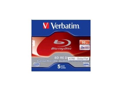 verbatim blu ray bd re dl 2x 50gb 5 ks jewel ien357404