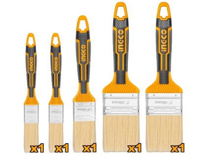 Ingco CHPTB8660501 Štětec plochý plast sada 5ks