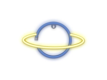 Dekorativní LED neon Saturn modro žlutý