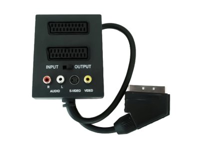 premiumcord adapter scart m 2xscart 3xcinch switch in out ien88476