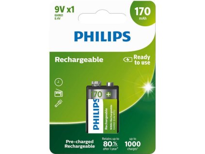 PHILIPS 9VB1A17/10 Nabíjecí baterie, 9 V