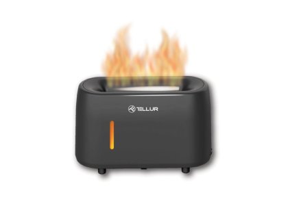 Tellur flame aroma difuzér, 240 ml, LED, tmavě šedá