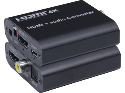 PremiumCord HDMI 4K Audio extractor s oddělením audia na stereo jack, SPDIF Toslink, RCA