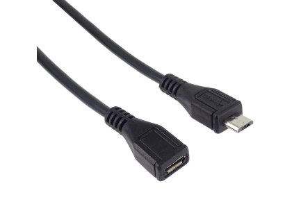 premiumcord kabel prodluzovaci microusb 2 0 male female cerny 5m ien210699