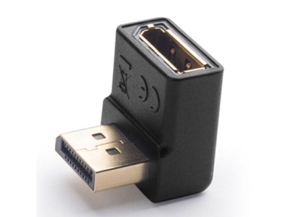 premiumcord displayport 1 2 dolu zahnuty adapter 90 male female pozlacene konektory ien521198