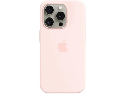 apple iphone 15 pro silicone case s magsafe light pink ien502029