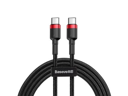 Baseus Cafule Series nabíjecí/datový kabel USB-C na USB-C PD2.0 60W Flash 2m, červená-černá