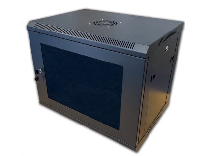 datacom 19 rozvadec 9u 450 mm bk sklo cerny ien371235
