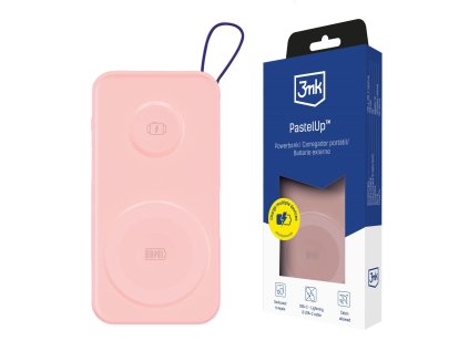3mk PastelUp Powerbank 10,000mAh 22.5W USB 1A1C růžová