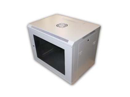 datacom 19 nastenny rozvadec jednodilny 12u 450mm sedy ien102024