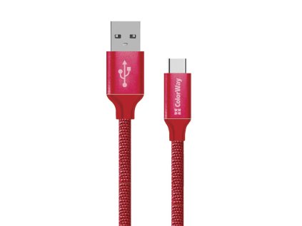colorway usb c kabel 2m 2 4a cervena ien402499