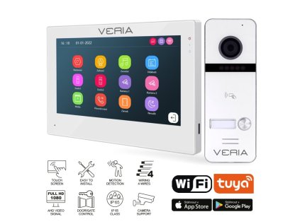 set videotelefon veria 3001 w wi fi bily vstupni stanice veria 301 ien417225