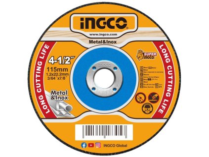 ingco mcd121155 kotouc rezny na kov 115 x 1 2 x 22 2 mm sada 10ks ien534815