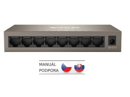 tenda teg1008m 8 port gigabit switch 8x 10 100 1000 mb s fanless mac 4k napajeni ac dc i na zed ien407669