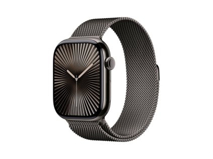 Apple Watch Series 10 GPS + Cellular 46mm Slate Titanium Case with Slate Milanese Loop - M/L (MWYW3QC/A)