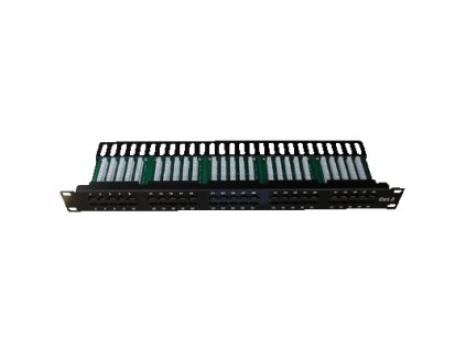patch panel isdn 25p 1u integrovany black 19 ien189104