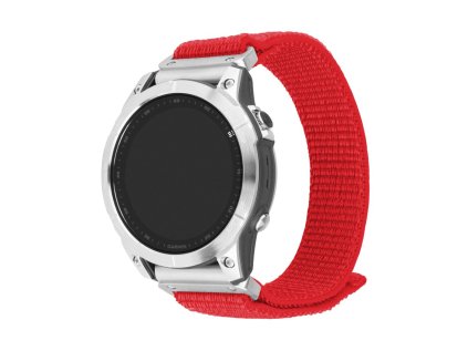 nylonovy reminek fixed nylon sporty strap pro garmin quickfit 26mm cerveny ien537860