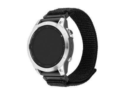 nylonovy reminek fixed nylon sporty strap pro garmin quickfit 26mm cerny ien537856