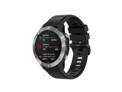 silikonovy reminek fixed silicone strap pro garmin quickfit 22mm cerny ien537845