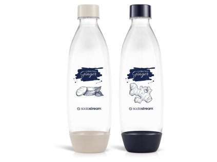 sodastream lahev fuse 2x1l ginger ale bezova a modra ien537656