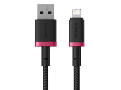 rychlonabijeci kabel baseus dura usb lightning 2m 2 4a cerveno cerny ien539889
