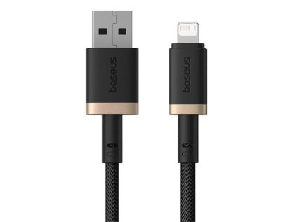 rychlonabijeci kabel baseus dura usb lightning 2m 2 4a cerno zlaty ien539890