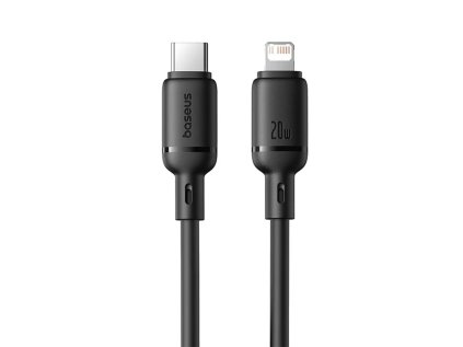 rychlonabijeci kabel baseus silky usb c lightning 1m 20w cerny ien539898