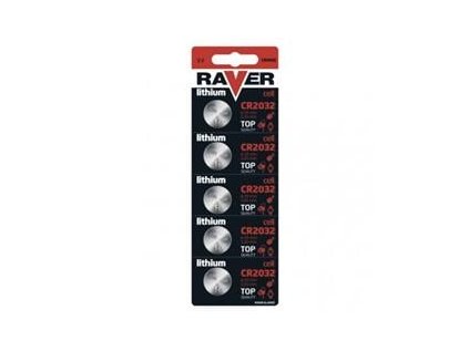 lithiova knoflikova baterie raver cr2032 5ks ig441957