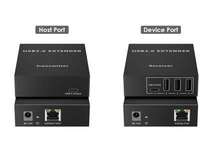 premiumcord 4 port usb 3 0 extender po cat5e cat6 cat6a do 100m 5gbps ien541163