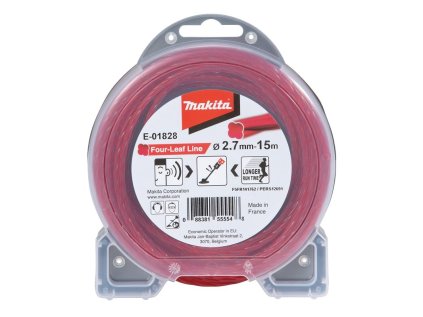 Makita struna nylonová 2,7mm, červená, 15m, speciální pro aku stroje