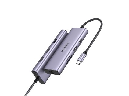 UGREEN 90119 USB-C/2*USB3.0+USB2.0+2*HDMI+RJ45 Gigabit+SD&TF +PD port konvertor