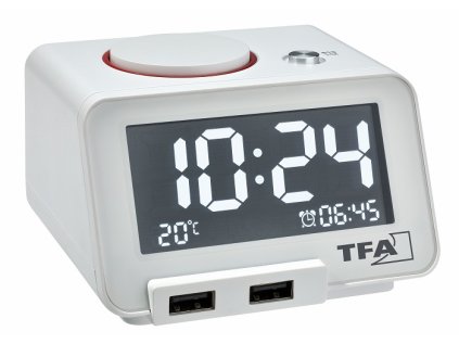 tfa 60 2017 02 digitalni budik s funkci usb nabijeni homtime bily ien454092