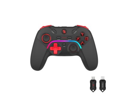 A4tech Bloody GPW70, gamepad, RGB, Dual mode 2,4G+USB, černý